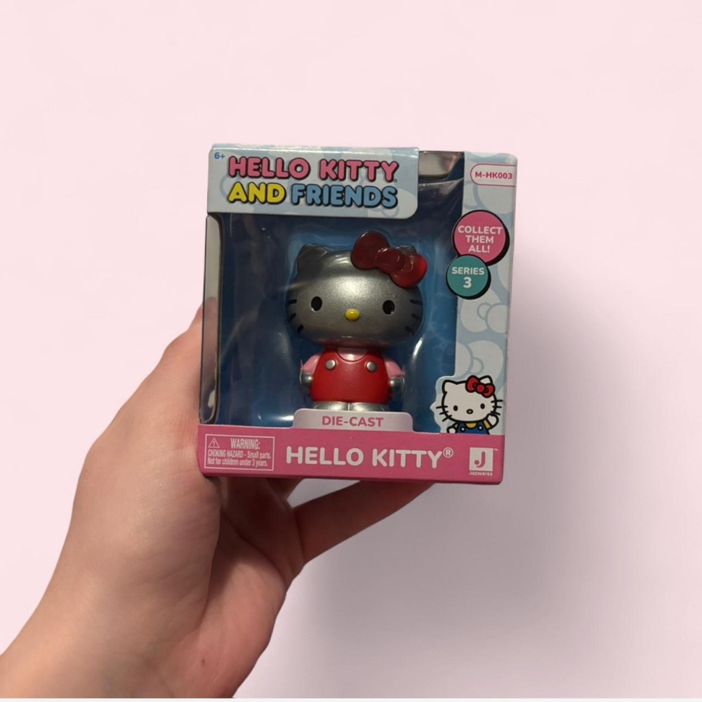 Hello Kitty Die-Cast Figure - Silver, Pink, Red